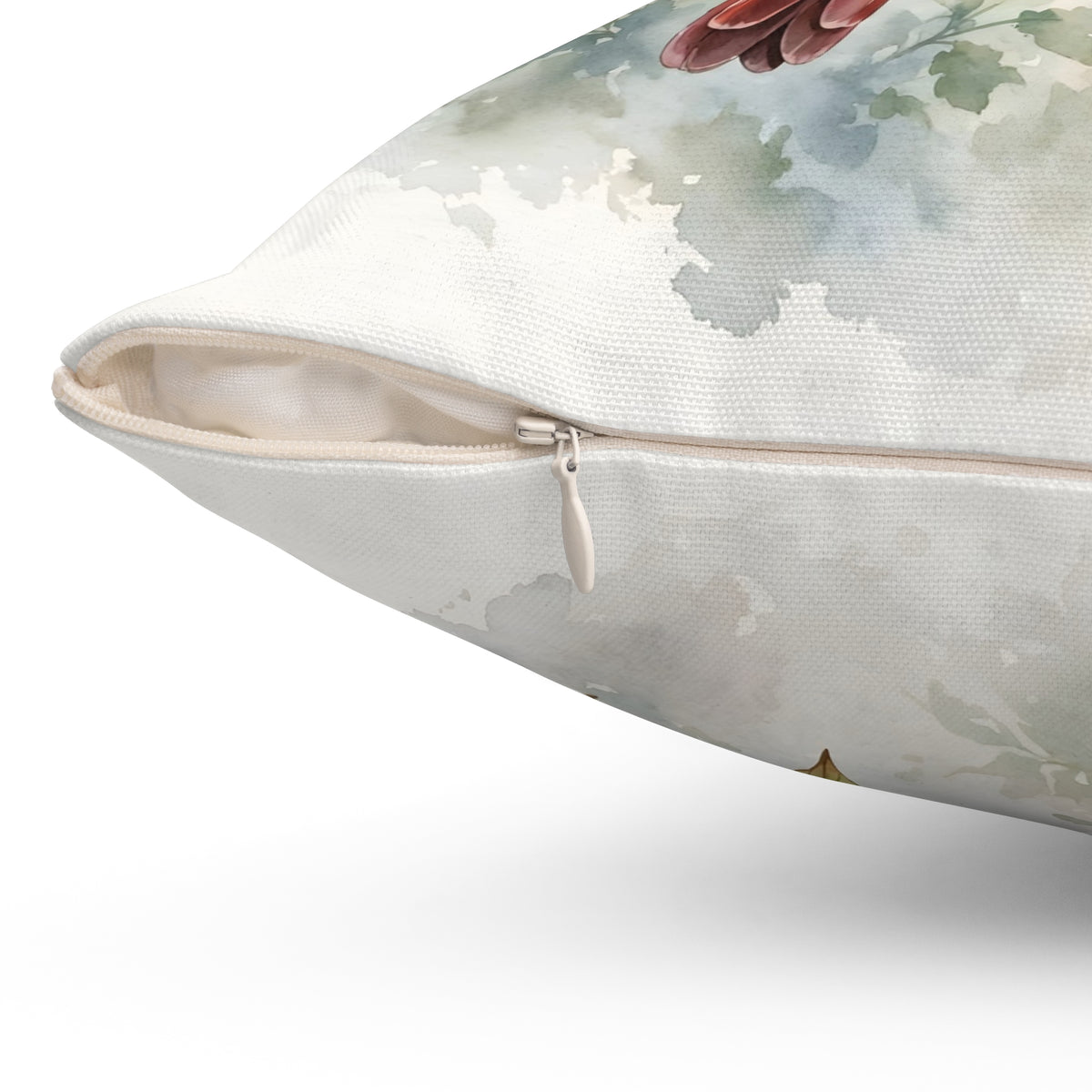 Cardinal on a Spring Branch Throw Pillow