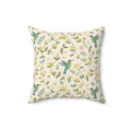 Hummingbirds and Honeysuckle Pattern Throw Pillow – Style 2