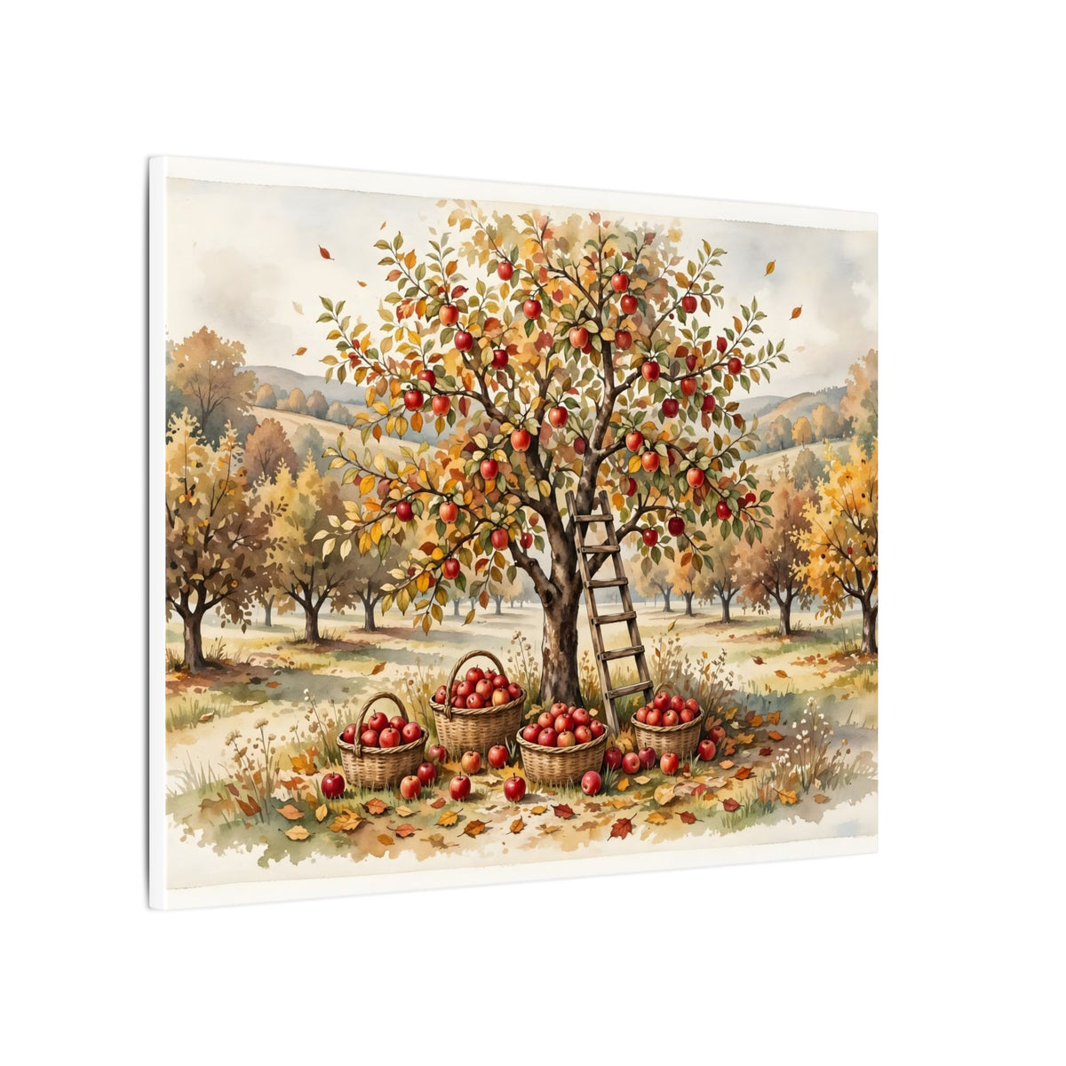 Apple Orchard in Autumn Canvas Wall Art – Style 2