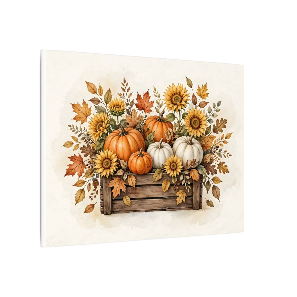 Pumpkins and Sunflowers Harvest Canvas Wall Art