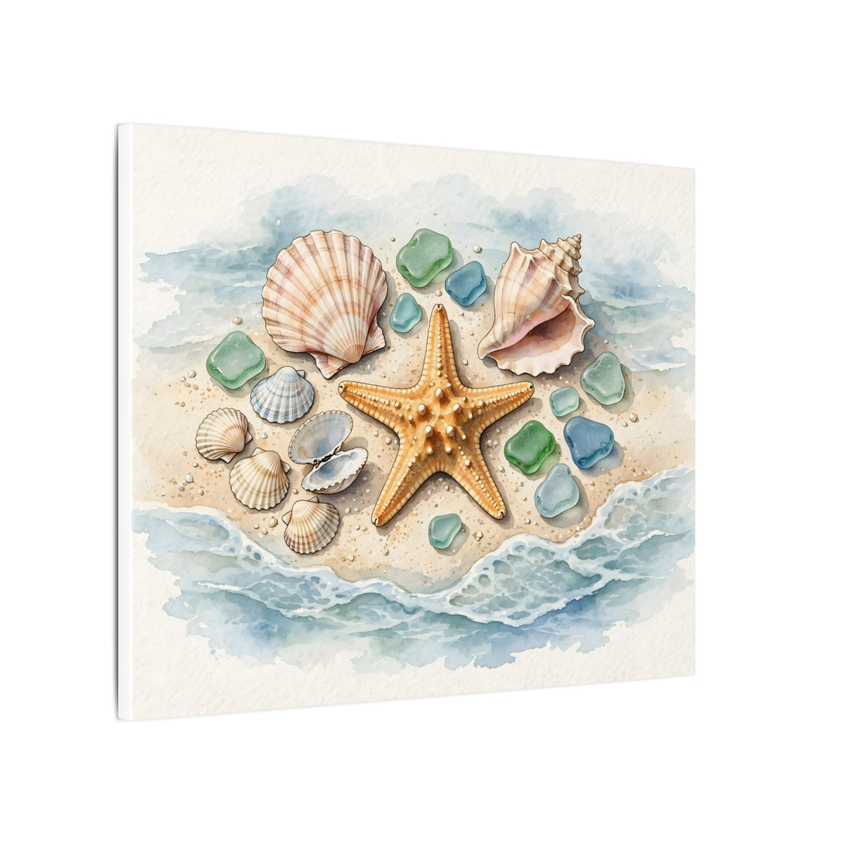 Seashells and Starfish Canvas Wall Art – Style 2