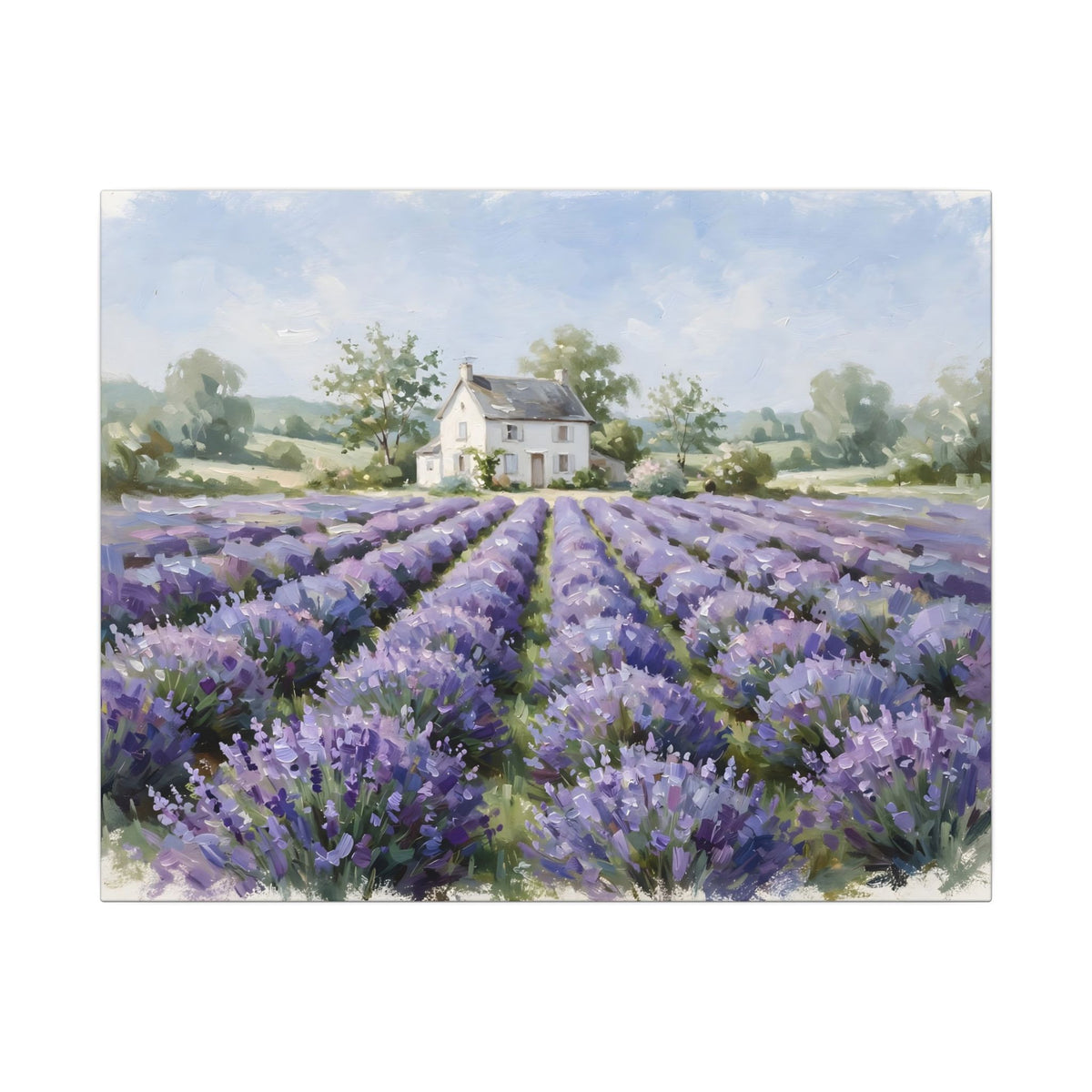 Lavender Field Farmhouse Canvas Wall Art – Style 2