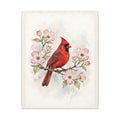 Cardinal on a Spring Branch Canvas Wall Art – Style 2