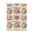 English Rose Chintz Pattern Velveteen Plush Blanket