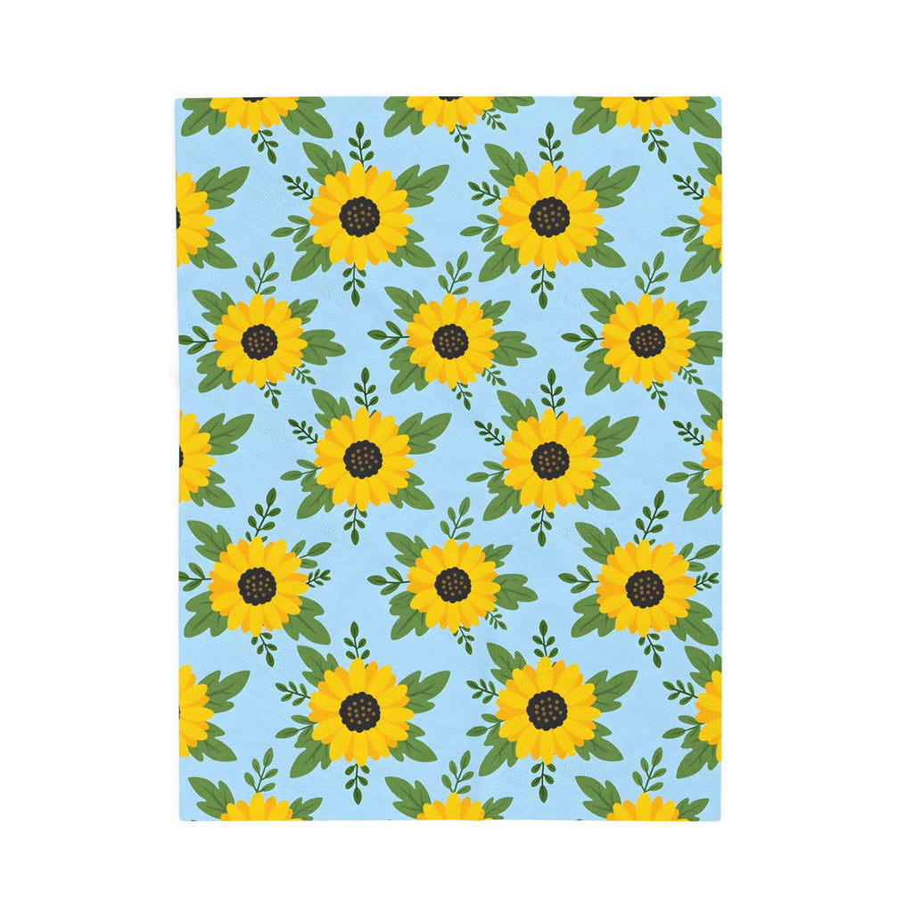 Sunflower Pattern Velveteen Plush Blanket – Style 2
