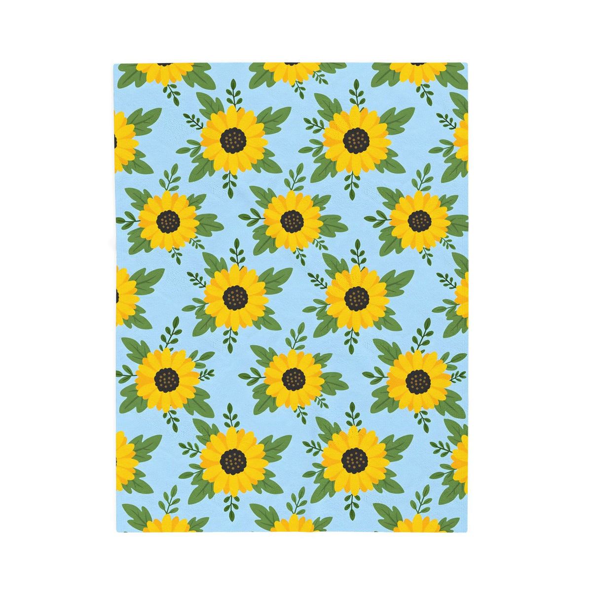 Sunflower Pattern Velveteen Plush Blanket – Style 2