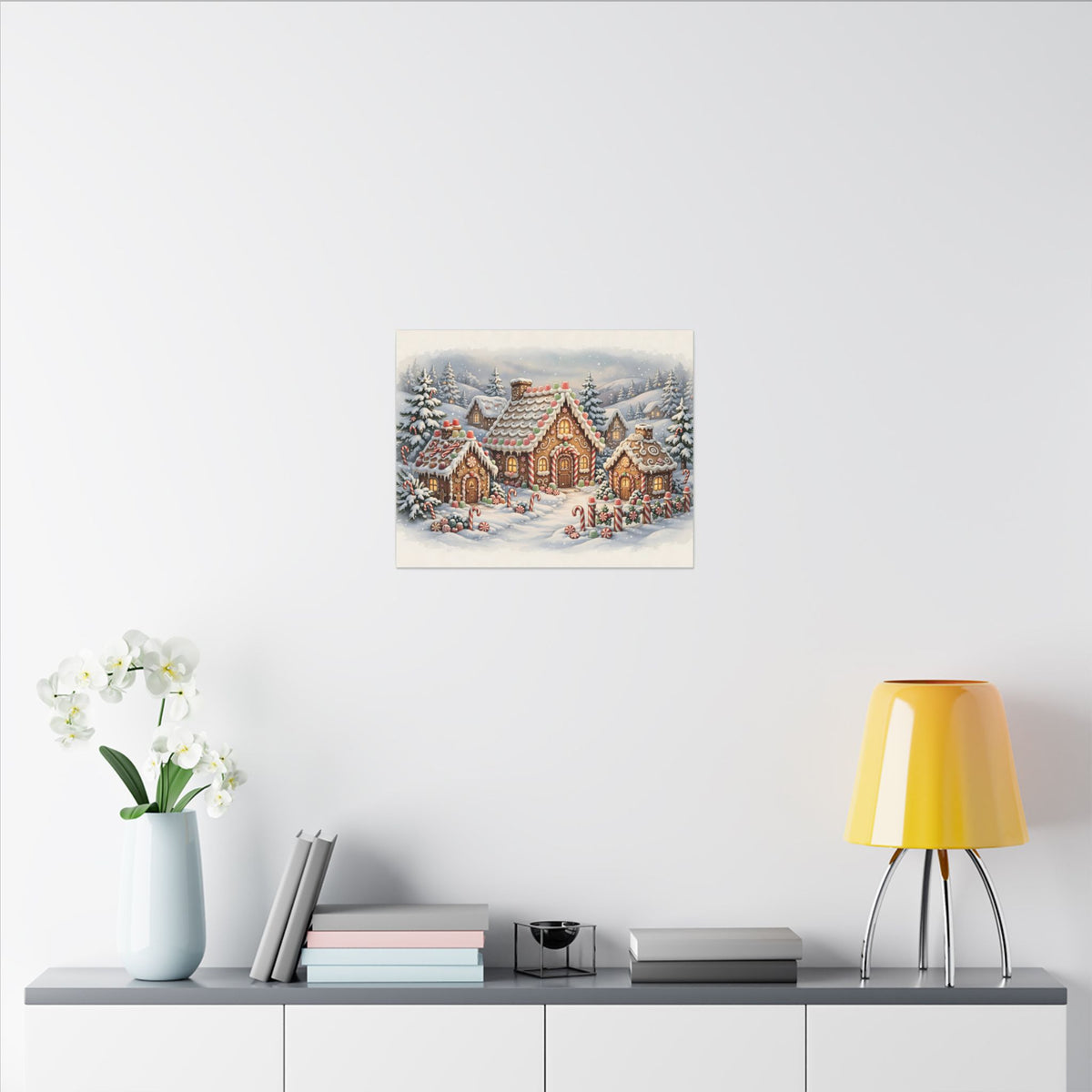 Gingerbread Village Canvas Wall Art