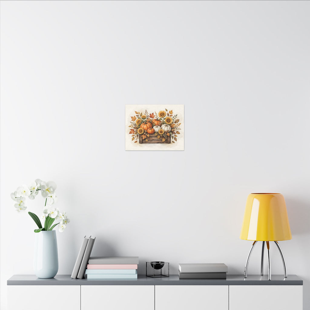 Pumpkins and Sunflowers Harvest Canvas Wall Art