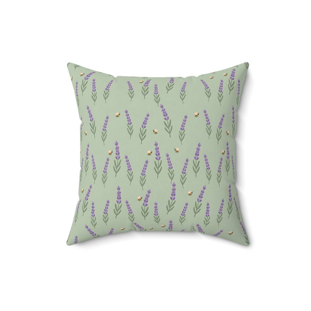 Lavender Sprigs Pattern Throw Pillow – Style 2