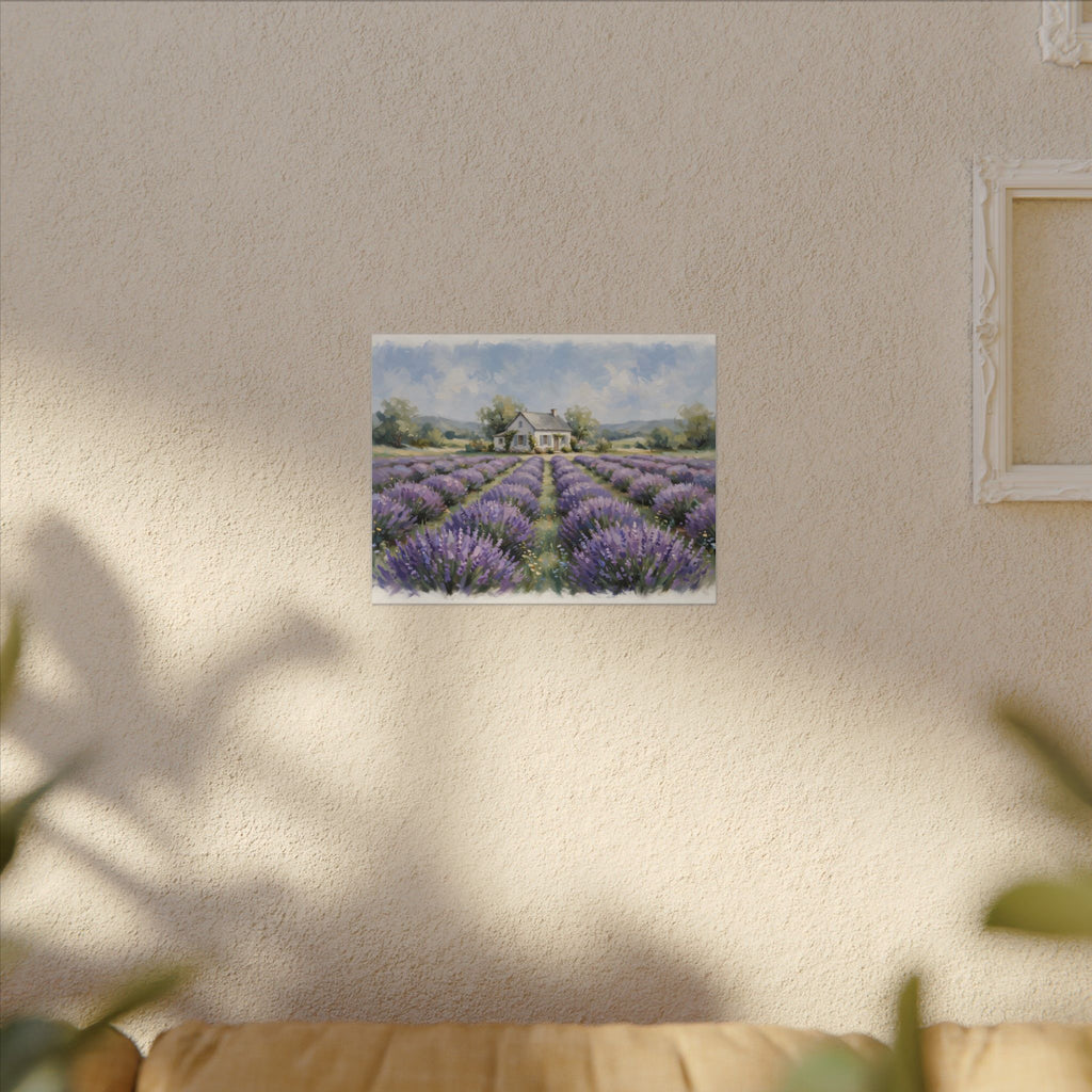 Lavender Field Farmhouse Canvas Wall Art