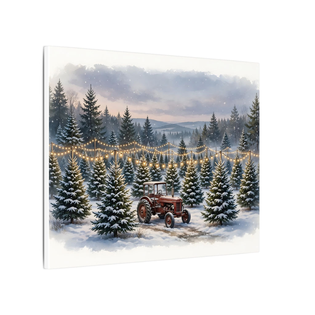 Christmas Tree Farm at Dusk Canvas Wall Art