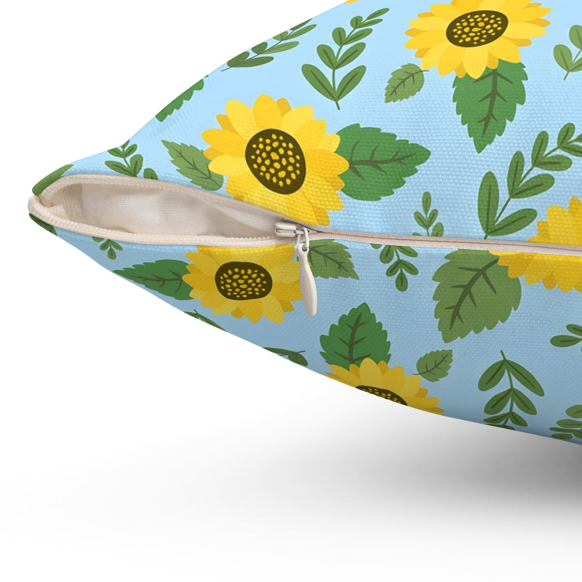 Sunflower Pattern Throw Pillow
