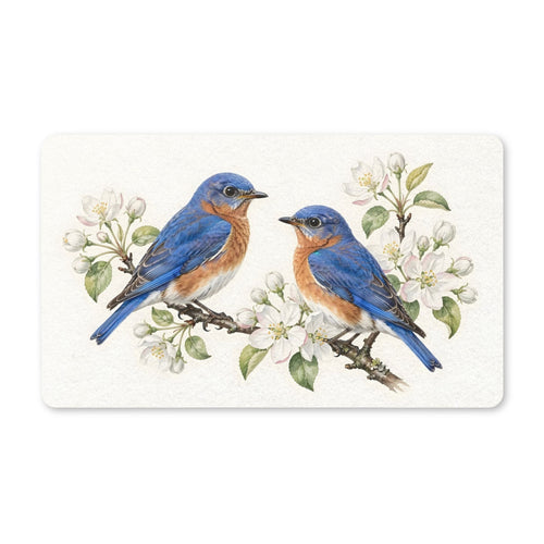 Bluebirds on a Blossom Branch Doormat – Style 2