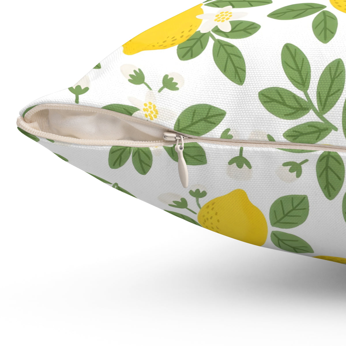 Farmhouse Lemon Pattern Throw Pillow