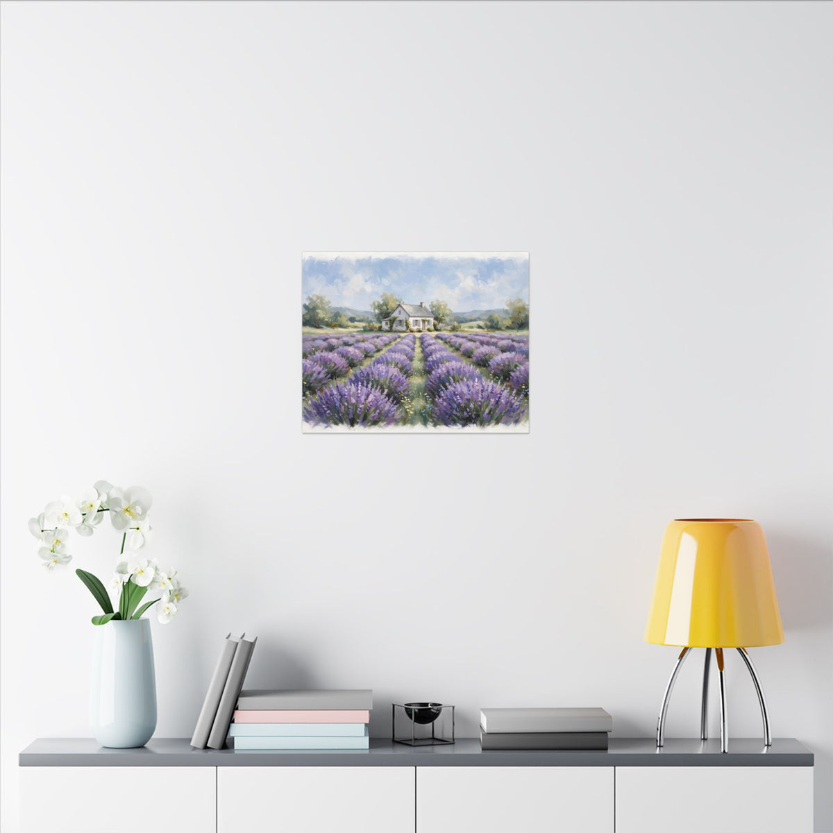Lavender Field Farmhouse Canvas Wall Art