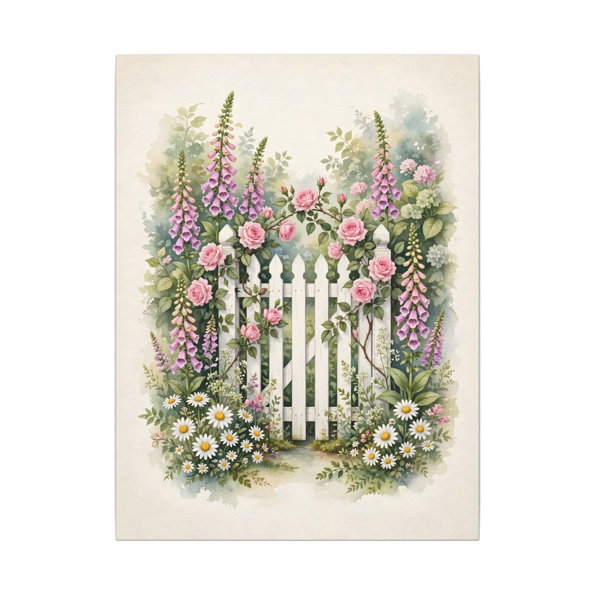 Cottage Garden Gate Canvas Wall Art