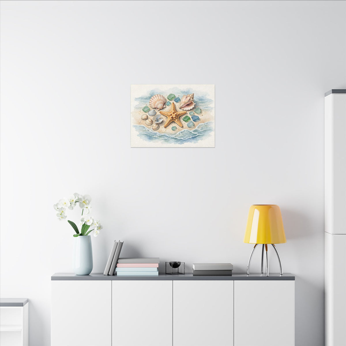 Seashells and Starfish Canvas Wall Art – Style 2