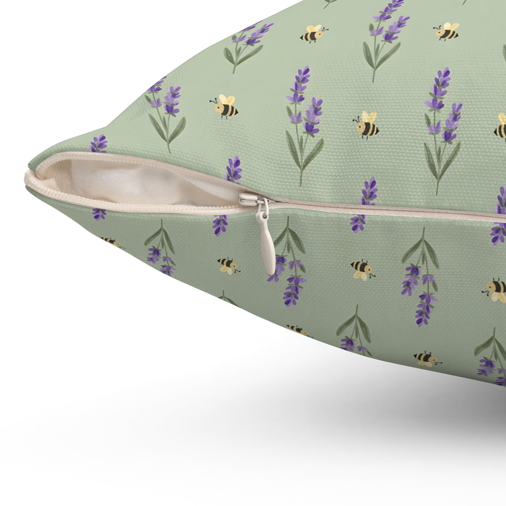 Lavender Sprigs Pattern Throw Pillow