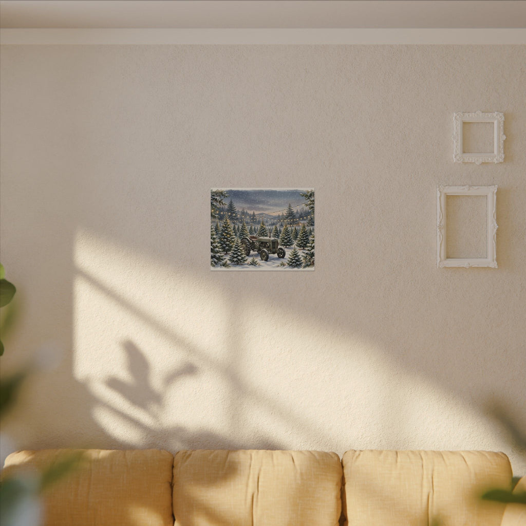 Christmas Tree Farm at Dusk Canvas Wall Art – Style 2