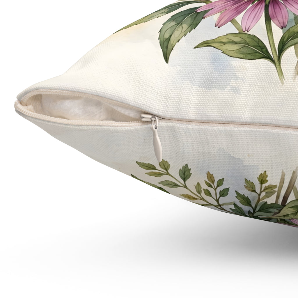 Monarch Butterflies and Wildflowers Throw Pillow