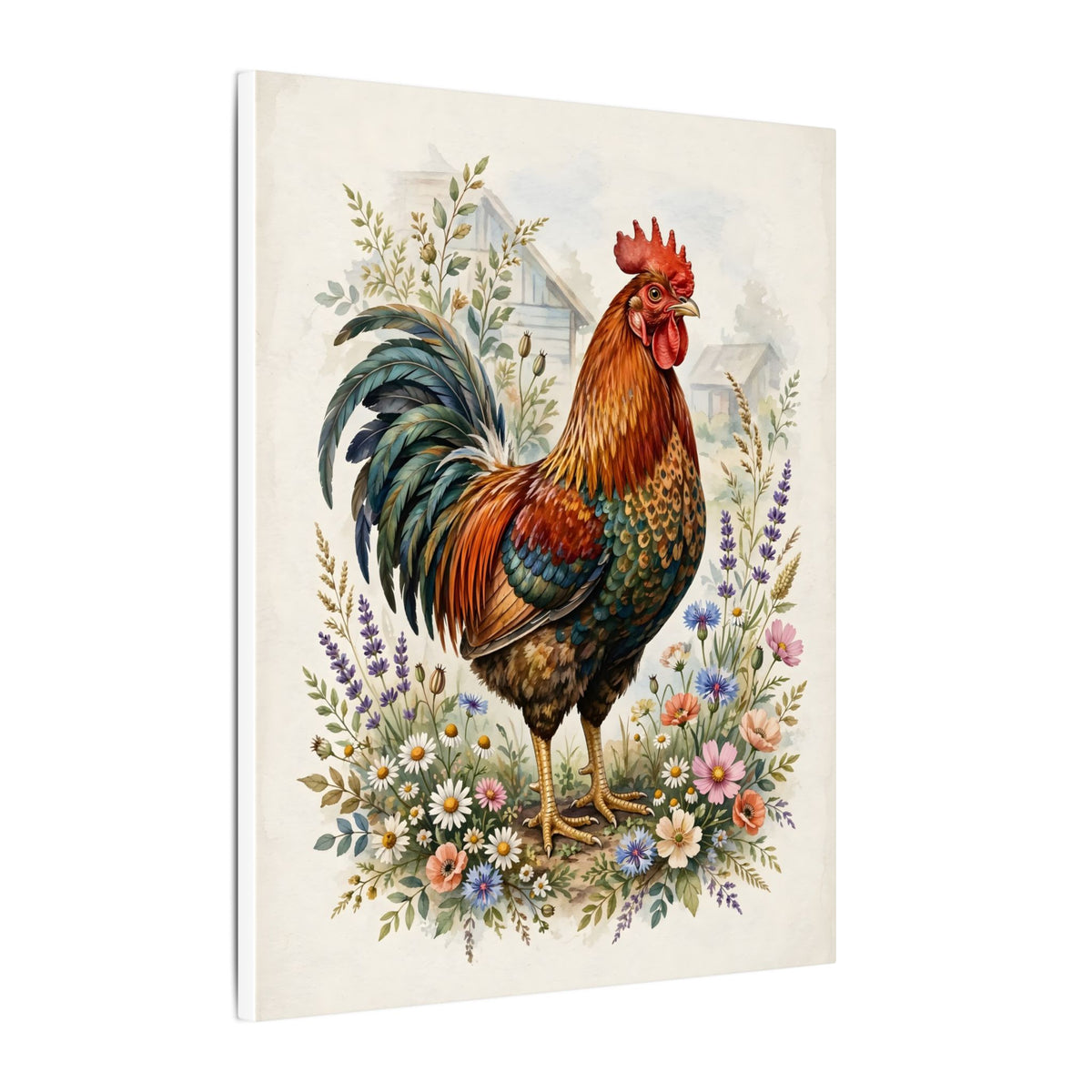 Proud Farmhouse Rooster Canvas Wall Art