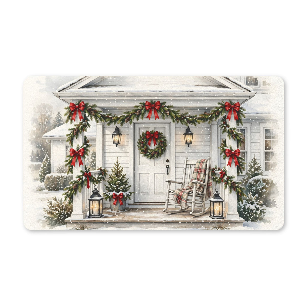 Farmhouse Christmas Porch Doormat – Style 2