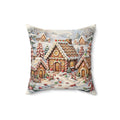 Gingerbread Village Throw Pillow