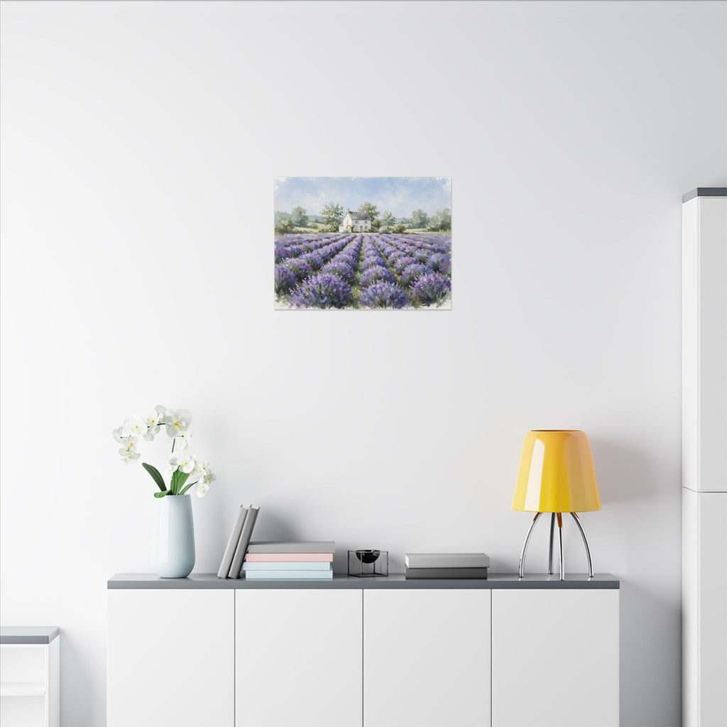 Lavender Field Farmhouse Canvas Wall Art – Style 2