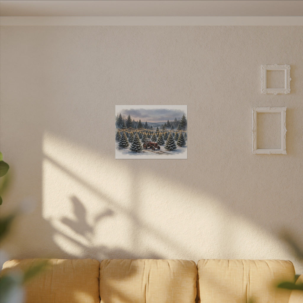 Christmas Tree Farm at Dusk Canvas Wall Art