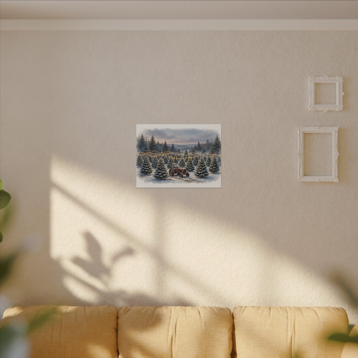 Christmas Tree Farm at Dusk Canvas Wall Art