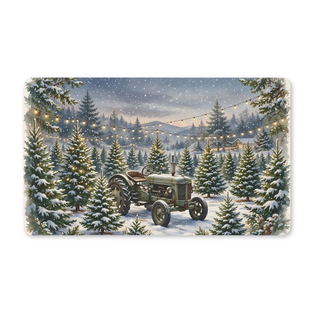Christmas Tree Farm at Dusk Doormat – Style 2