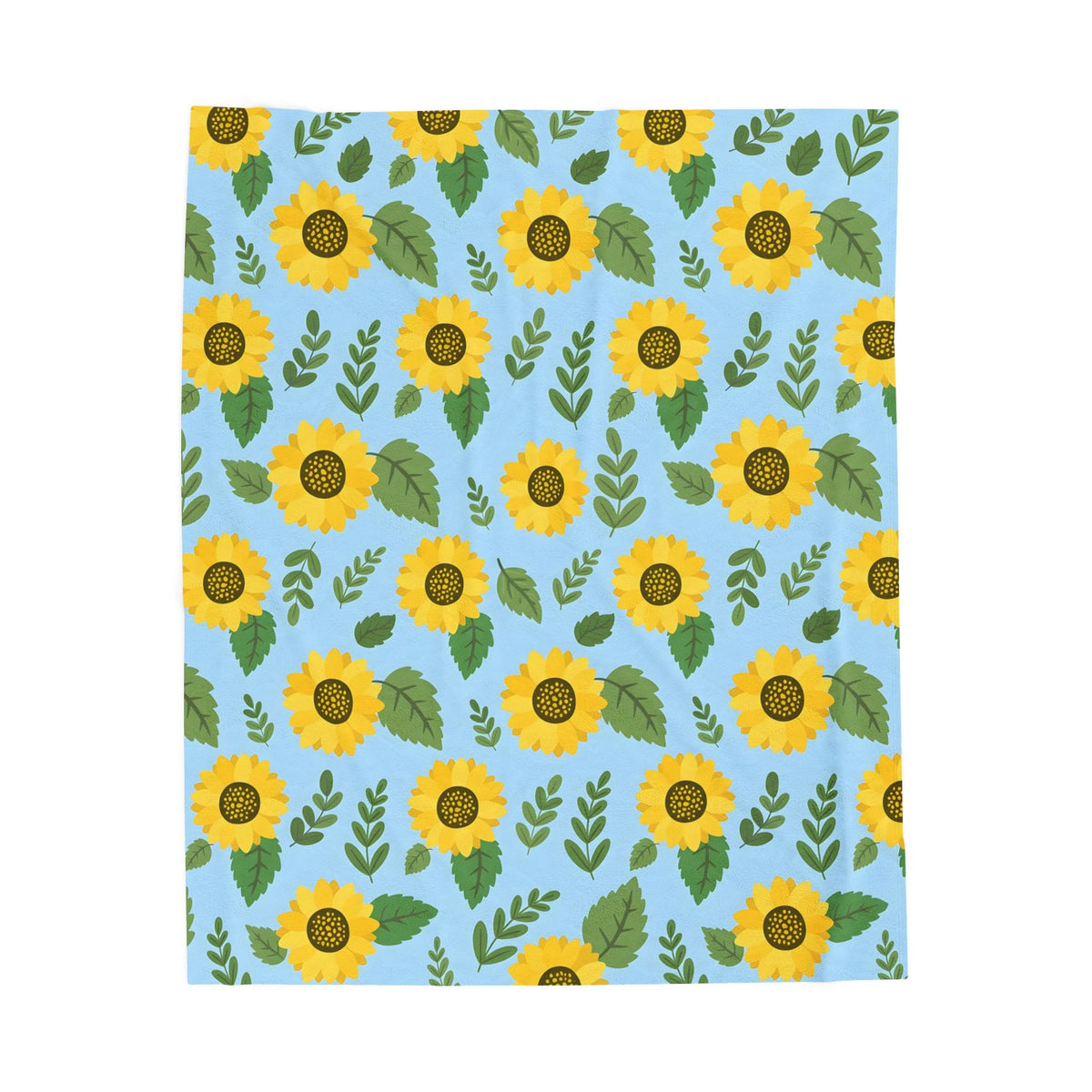 Sunflower Pattern Velveteen Plush Blanket