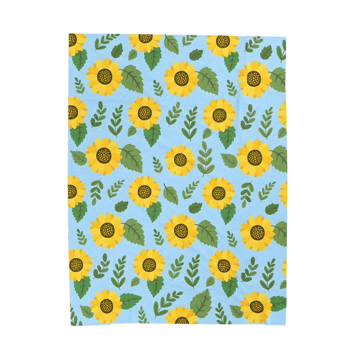 Sunflower Pattern Velveteen Plush Blanket