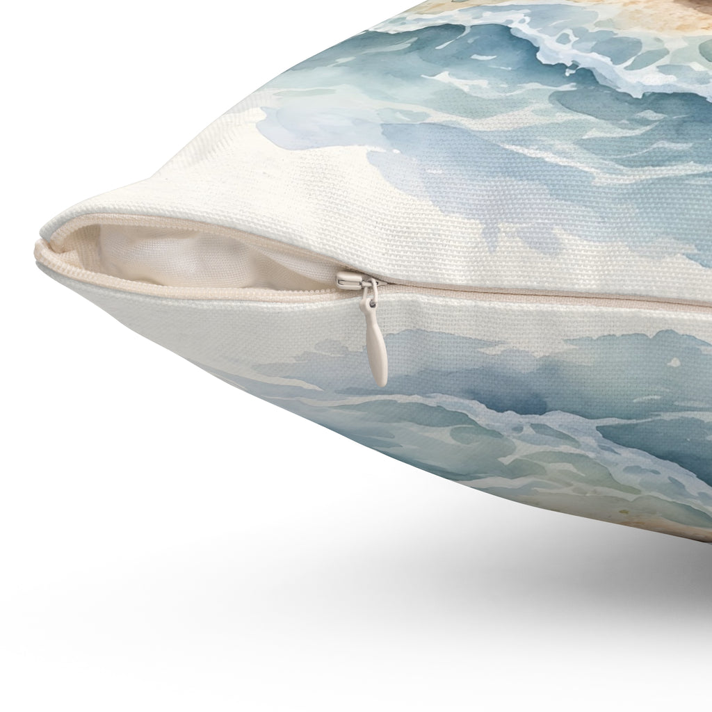Seashells and Starfish Throw Pillow