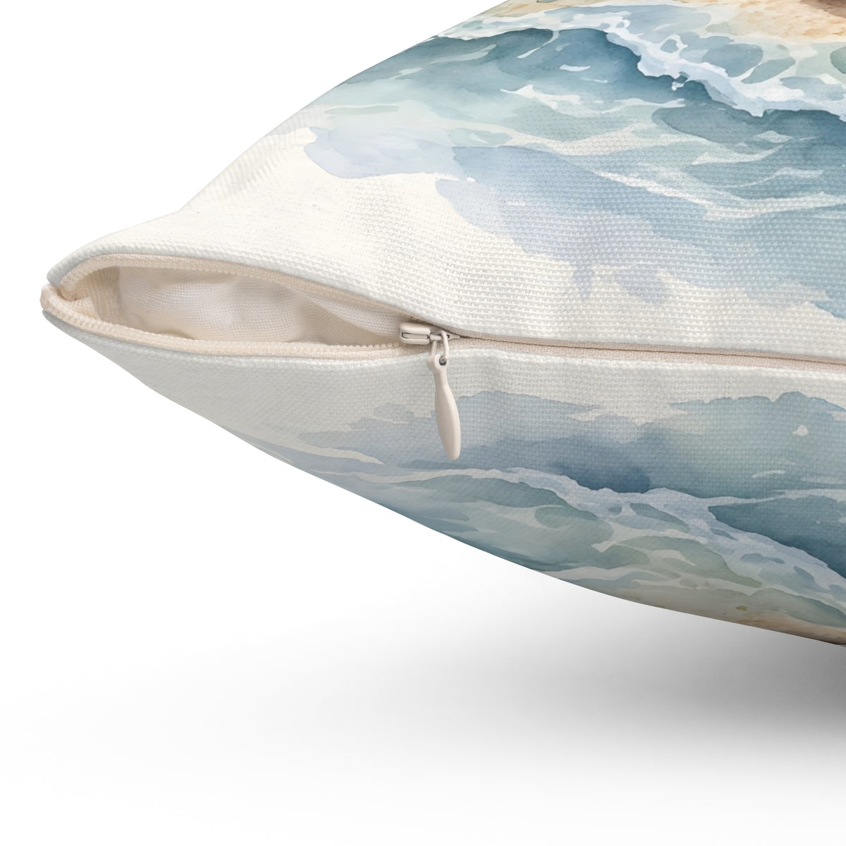 Seashells and Starfish Throw Pillow