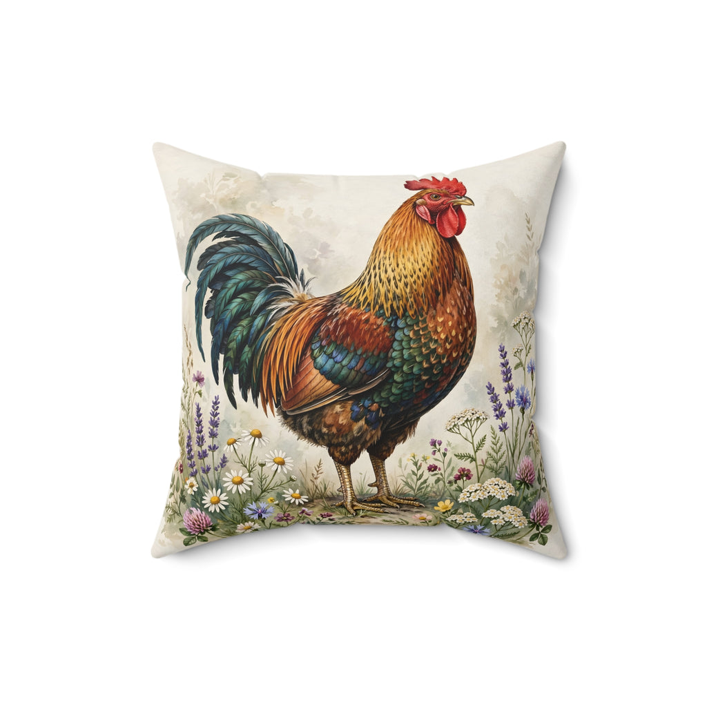 Proud Farmhouse Rooster Throw Pillow – Style 2
