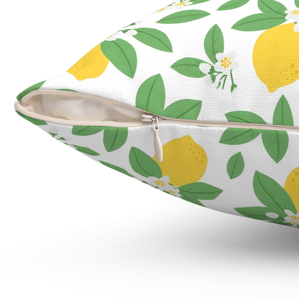 Farmhouse Lemon Pattern Throw Pillow – Style 2