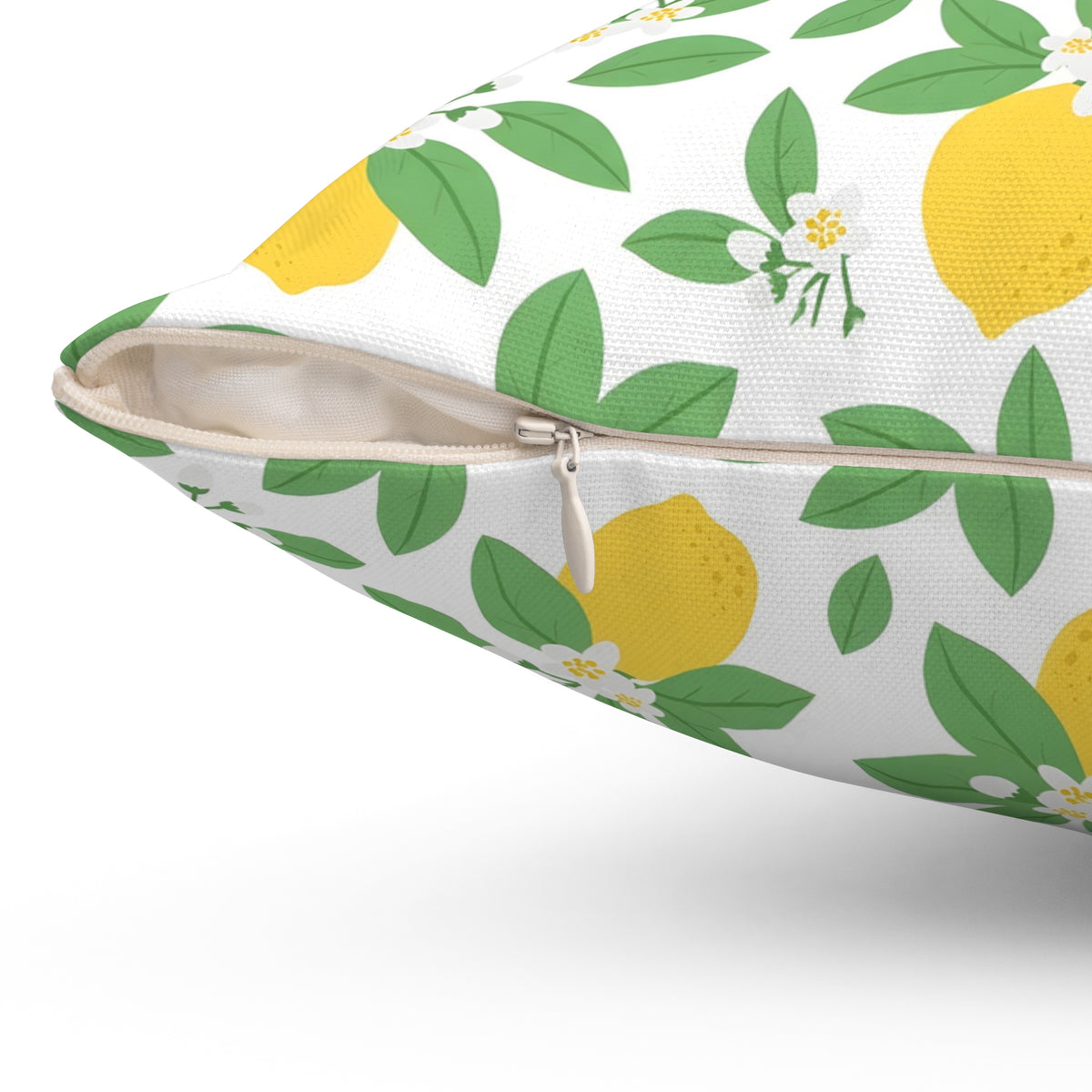 Farmhouse Lemon Pattern Throw Pillow – Style 2