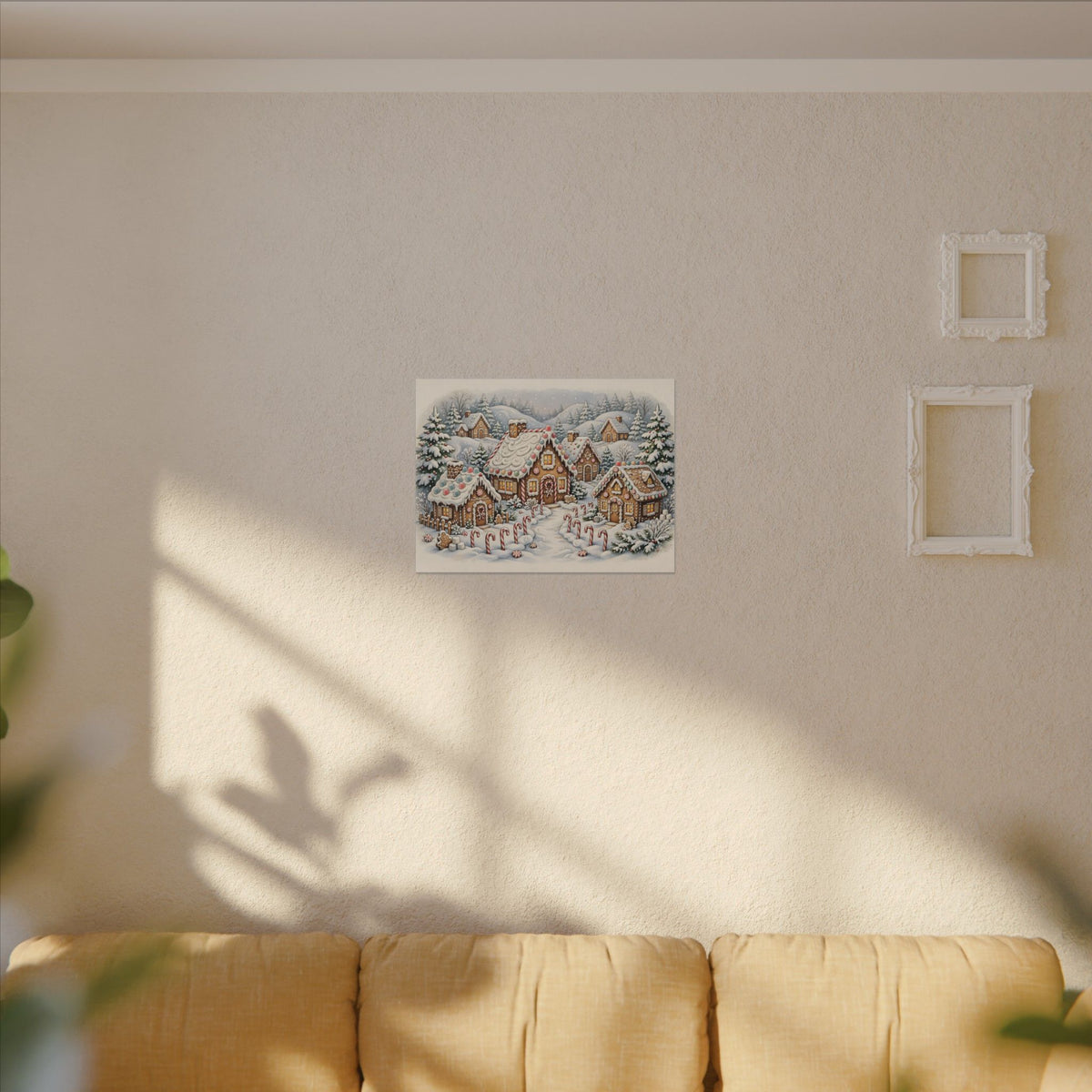 Gingerbread Village Canvas Wall Art – Style 2