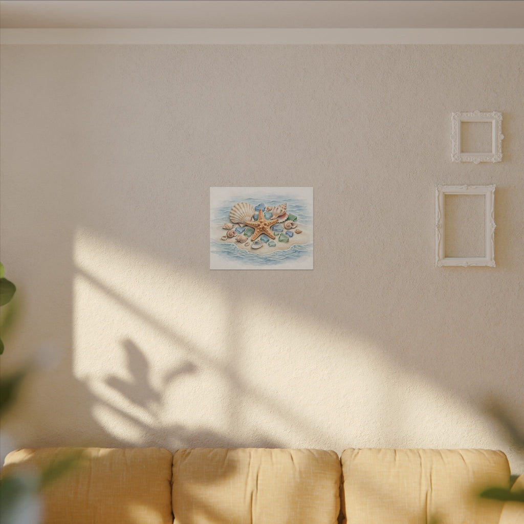 Seashells and Starfish Canvas Wall Art
