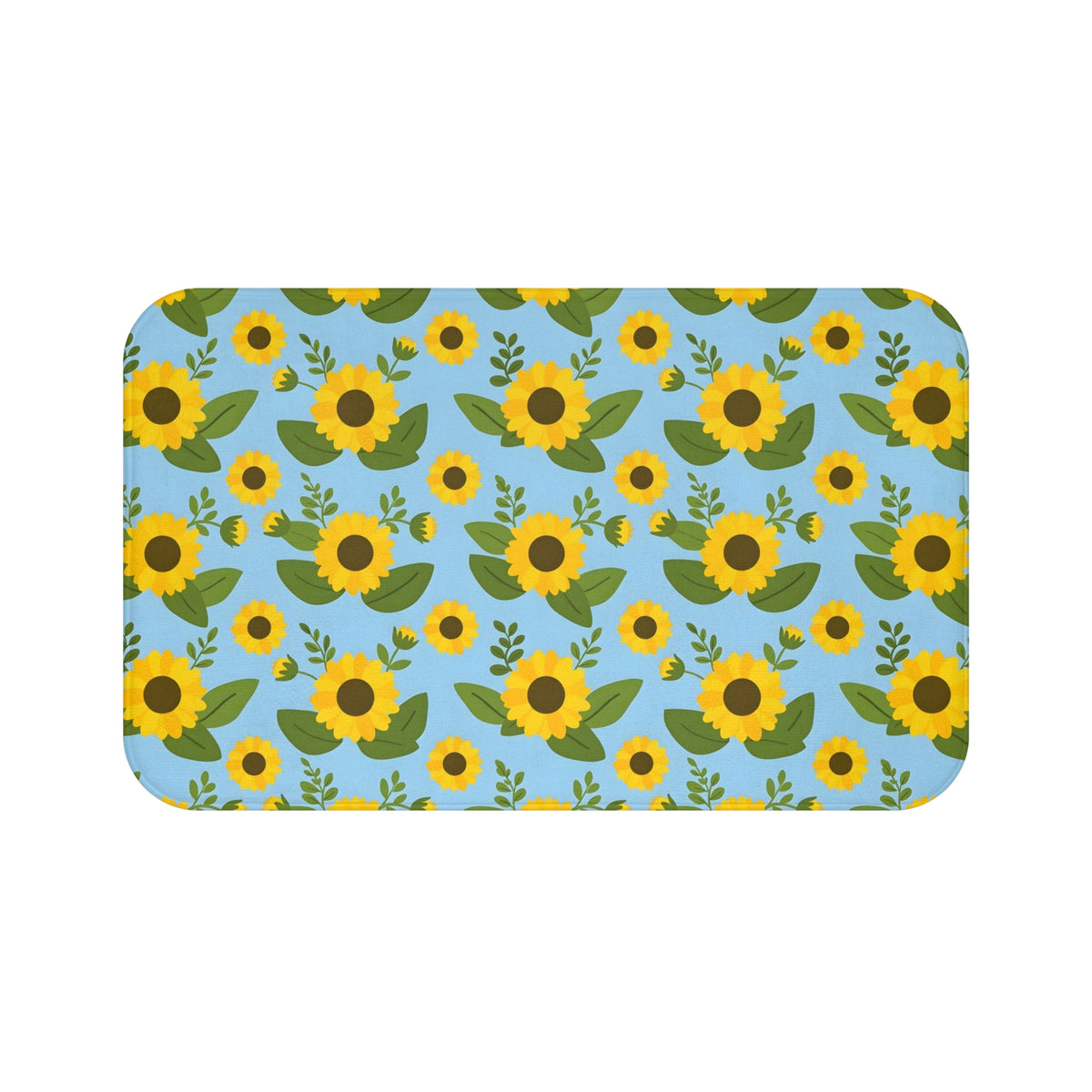 Sunflower Pattern Bath Mat