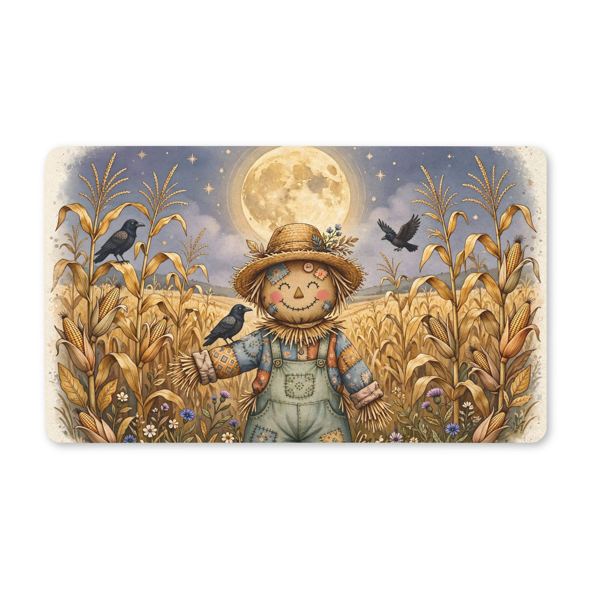 Scarecrow and Crows in the Cornfield Doormat – Style 2