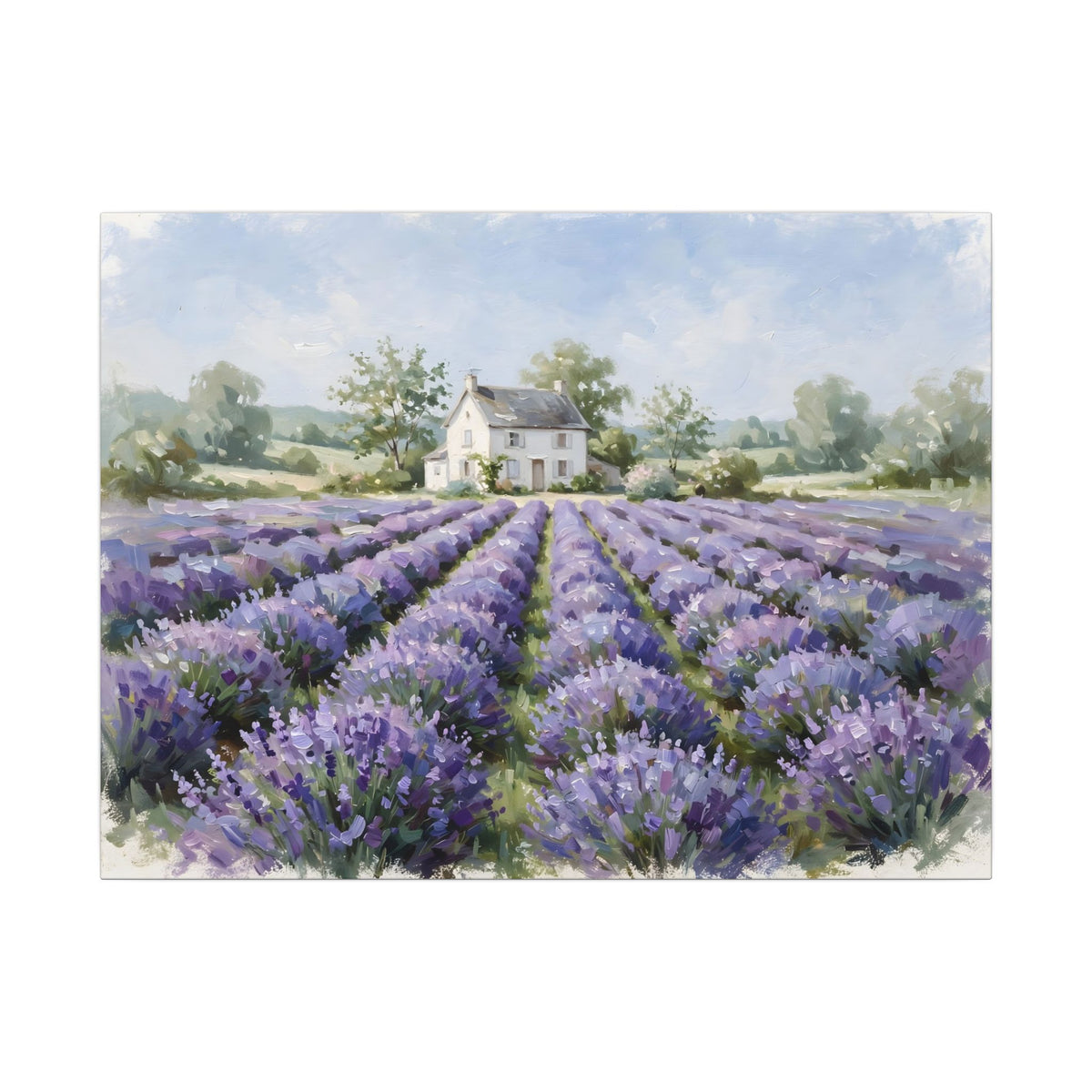 Lavender Field Farmhouse Canvas Wall Art – Style 2