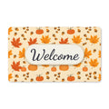 Autumn Leaves and Pumpkins Pattern Welcome Doormat