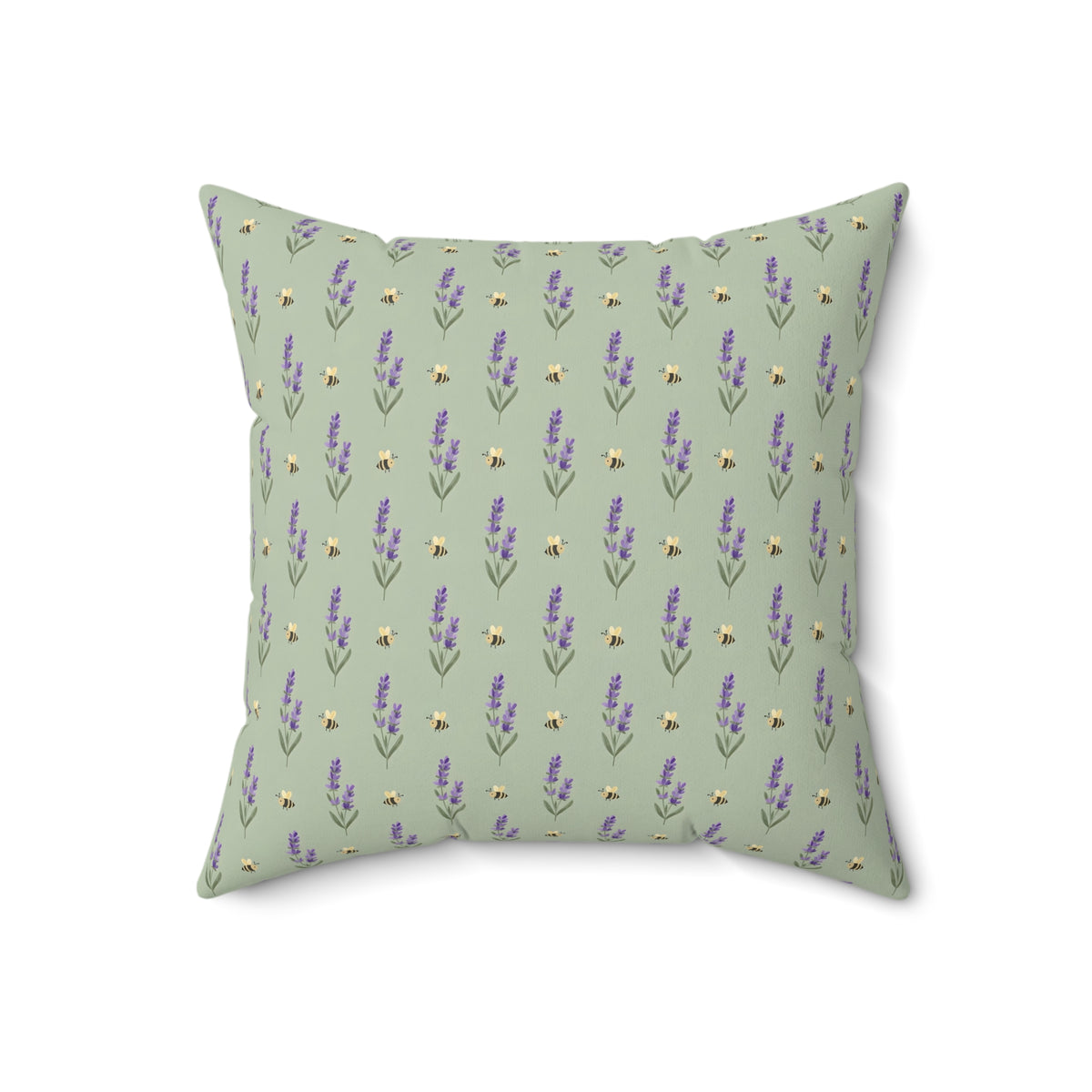 Lavender Sprigs Pattern Throw Pillow