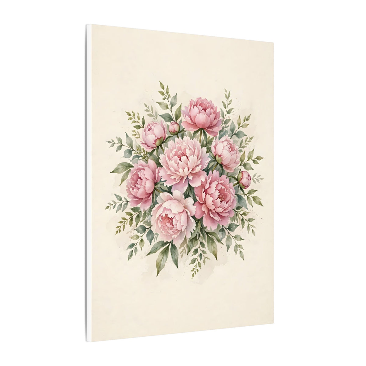 Pink Peonies Watercolor Canvas Wall Art – Style 2