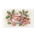 Christmas Teacup with Peppermints Doormat