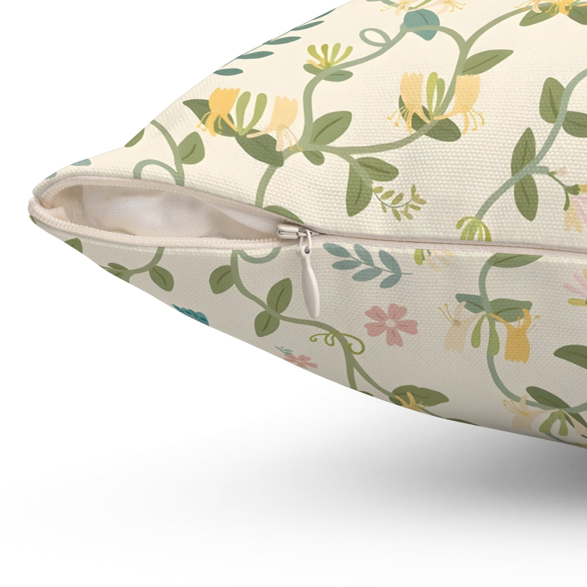 Hummingbirds and Honeysuckle Pattern Throw Pillow – Style 2
