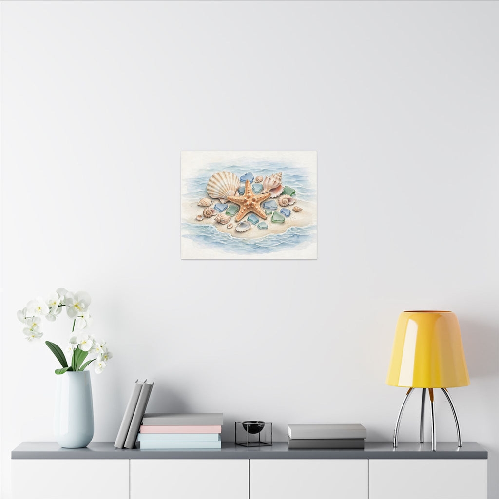 Seashells and Starfish Canvas Wall Art