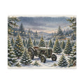 Christmas Tree Farm at Dusk Canvas Wall Art – Style 2